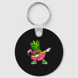 Chaveiro Flamingo Aloha Havaí Tropical Abacaxi Dabbing V