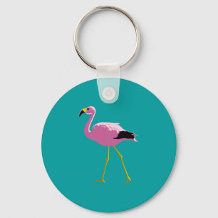 Chaveiro Flamingo cor-de-rosa