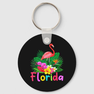 Chaveiro Flamingo da Flórida Planta Tropical Férias de Verã