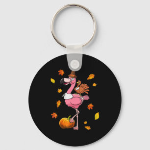 Chaveiro Flamingo Dia de Ação de Graças Flamingo