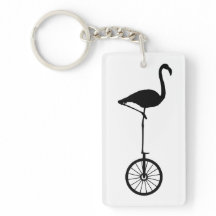 Flamingo em uma silhueta subtil da roda