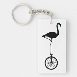 Chaveiro Flamingo em uma silhueta subtil da roda