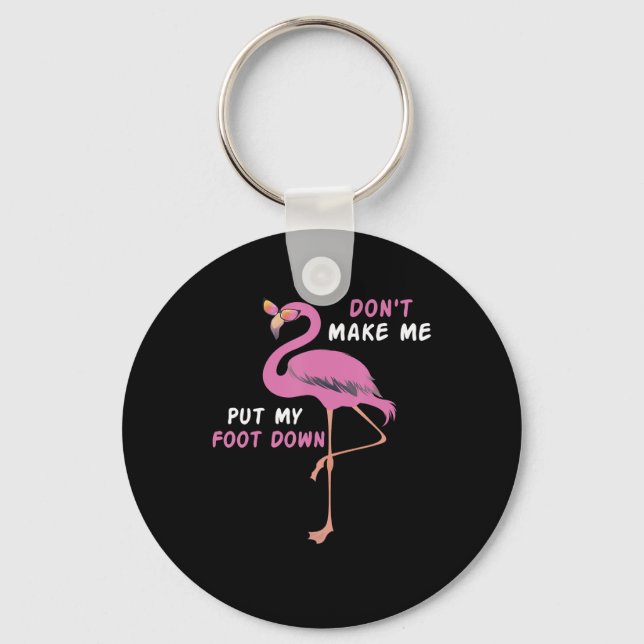 Chaveiro Flamingo | Flamingo Com Óculos Não Me Faça Colocar (Frente)