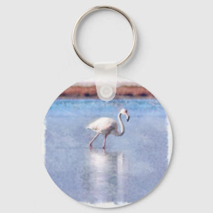 Chaveiro Flamingo Grace E Beauty Watercolor