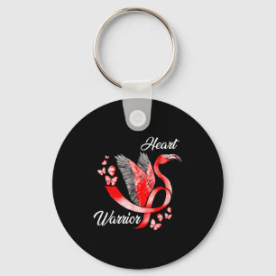Chaveiro Flamingo Guerreiro do Coração Vermelho Conscientiz