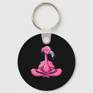 Chaveiro Flamingo Meditação Budista Zen Buda Yoga Espiritua