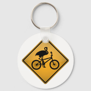 Chaveiro Flamingo na bicicleta