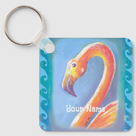 Chaveiro Flamingo Ondulado