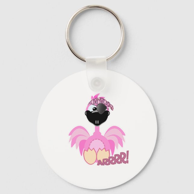 Chaveiro Flamingo pirata Goofkins fofo (Frente)