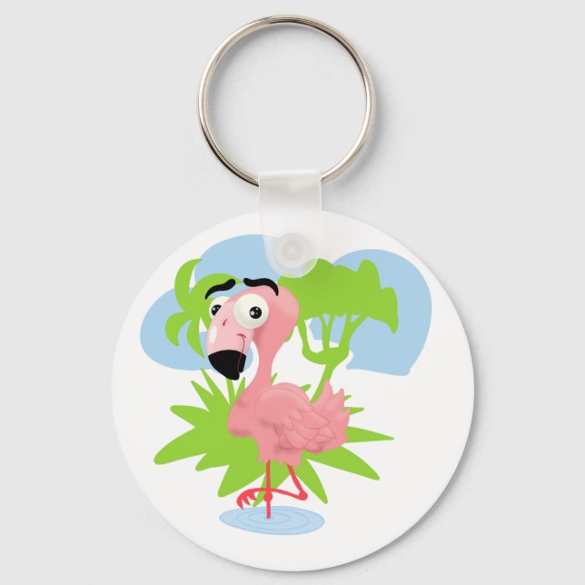 Chaveiro Flamingo rosa (Frente)