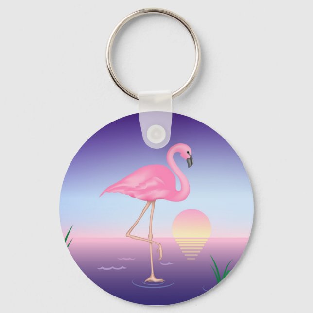 Chaveiro Flamingo Rosa (Frente)
