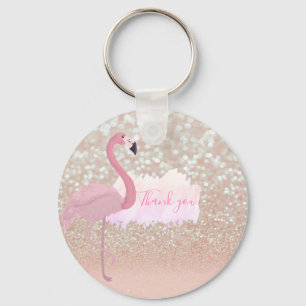 Chaveiro Flamingo Rosa Moderno, Obrigado