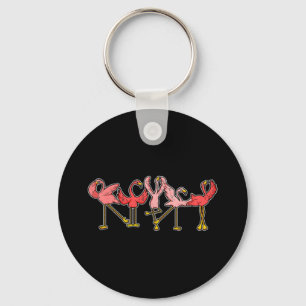 Chaveiro Flamingo Shirt Mulher Menina Flamingo Bela Dança