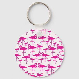 Chaveiro Flamingos cor-de-rosa
