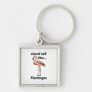Chaveiro Flamingos Ficam em Pé Como Flamingos Flamingo