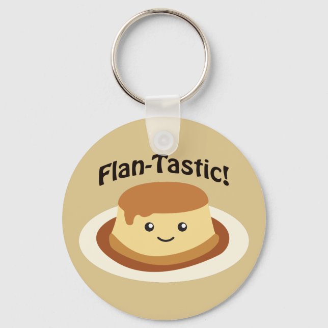 Chaveiro Flantástico! Flan bonito (Frente)