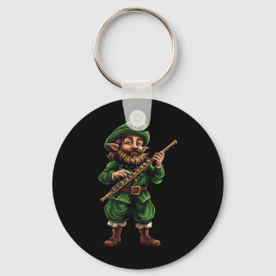 Chaveiro Flauta Leprechaun Dia de São Patrício Engraçado Mú