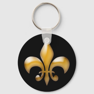Chaveiro Fleur de Lis Black e Ouro Yellow