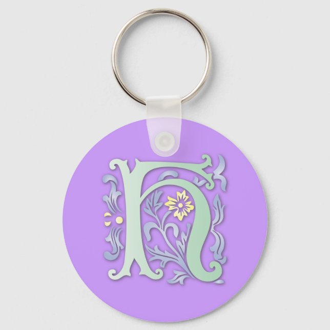 Chaveiro Fleur-de-lis H Monograma (Frente)