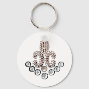 Chaveiro Fleur De Lis-jeweled
