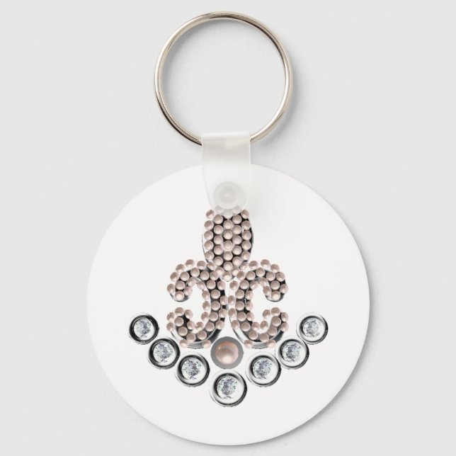 Chaveiro Fleur De Lis-jeweled (Frente)
