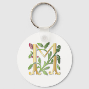 Chaveiro Fleur-de-lis M Monogram