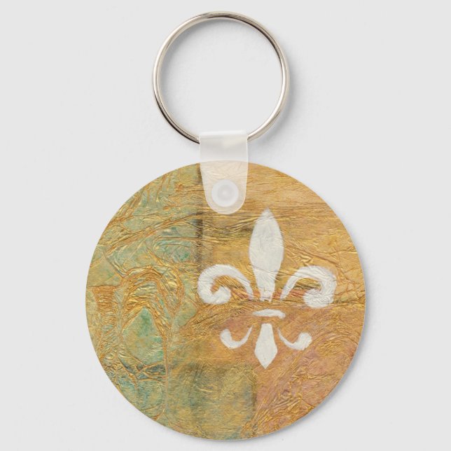 Chaveiro Fleur De Lis Pastel White Art (Frente)