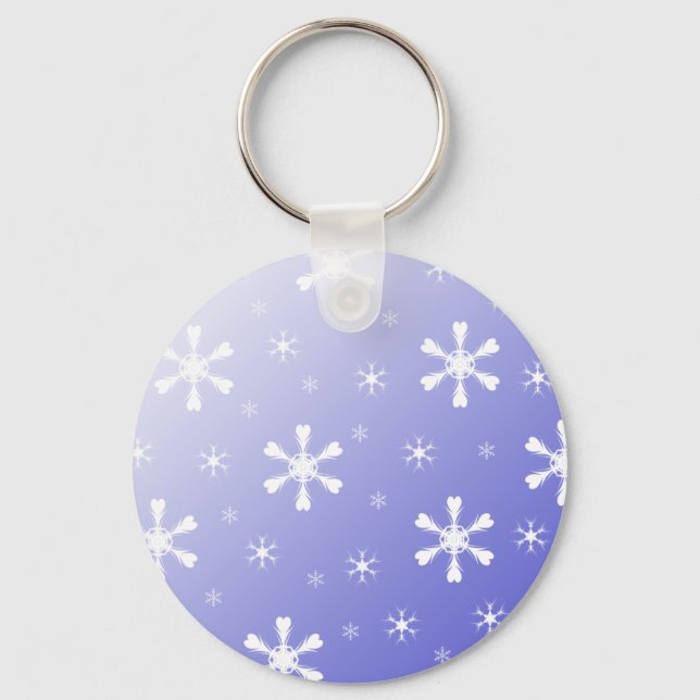 Chaveiro Floco de Neve Azul (Frente)