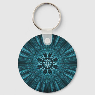 Chaveiro Floco de neve azul brilhante de inverno