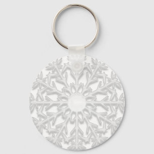 Chaveiro Floco de neve branco