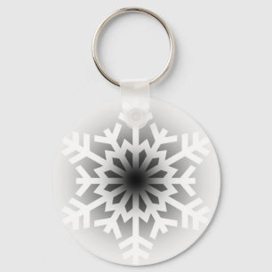 Chaveiro Floco de Neve Branco Brilhante