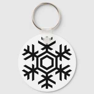 Chaveiro Floco de neve preto & branco