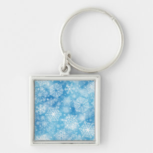 Chaveiro Flocos de neve em azul