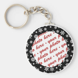 Chaveiro Flocos de neve no Quadro de Fotografias de Fundo P