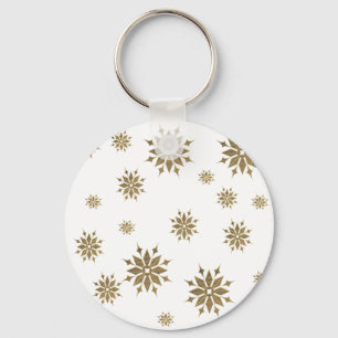 Chaveiro Flocos de neve ouro
