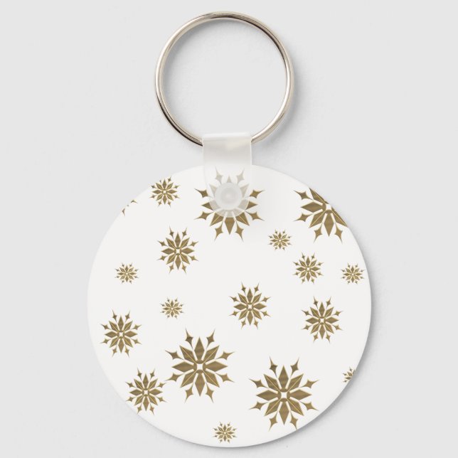 Chaveiro Flocos de neve ouro (Frente)