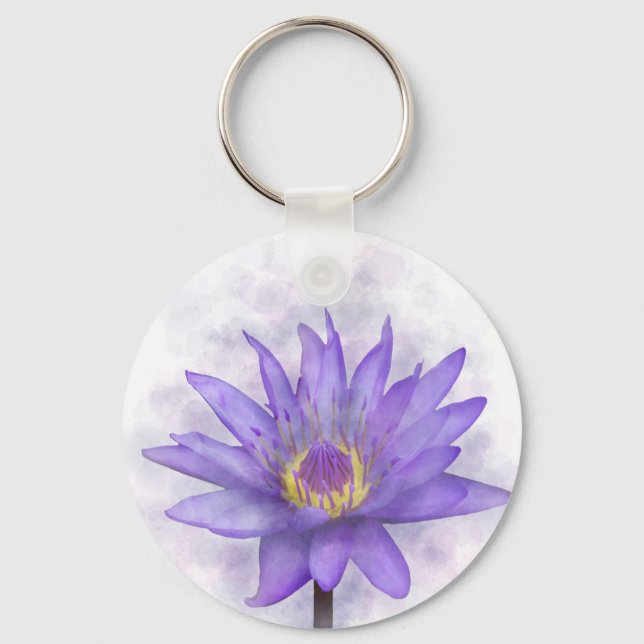 Chaveiro Flor aquática púrpura 7 (Frente)