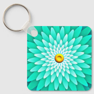 Chaveiro Flor Azul Mandala-68566