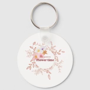 Chaveiro Flor Botânica Tempo Argola de Chaves