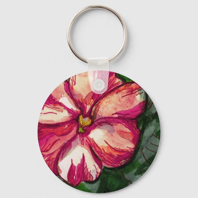 Chaveiro Flor cor-de-rosa (Frente)