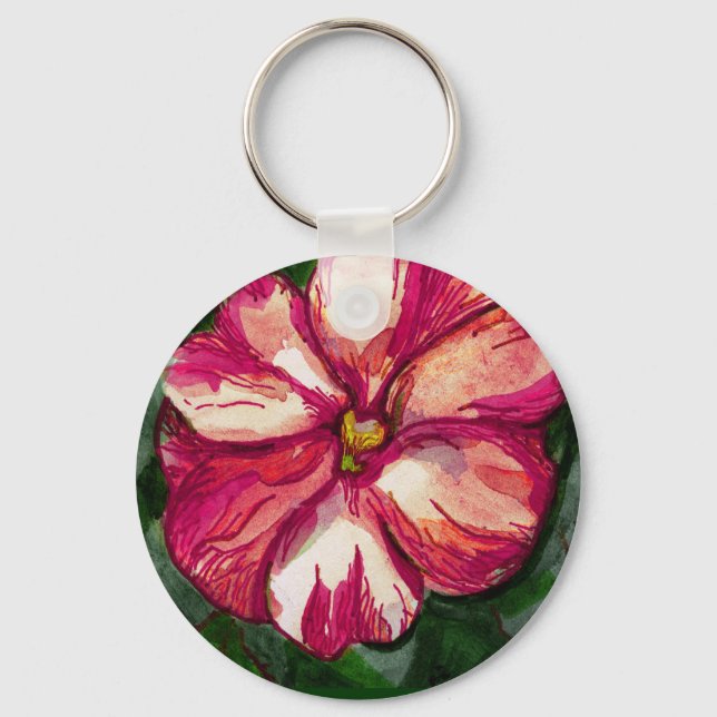 Chaveiro Flor cor-de-rosa (Frente)