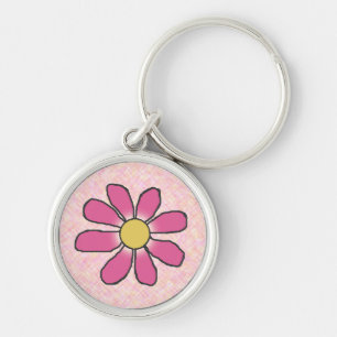 Chaveiro Flor cor-de-rosa tirada doce
