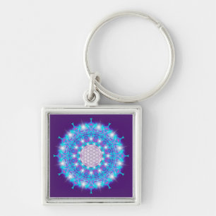 Chaveiro FLOR DA LIFE/Blume des Lebens Estrelas Mandala