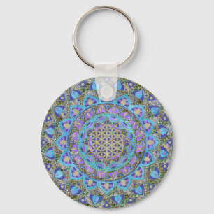 Chaveiro Flor Da Vida - Estilo De Mandala Índia 2