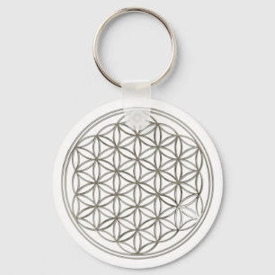 Chaveiro Flor da vida, Flower Of Life  /silver big
