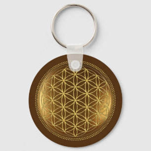 Chaveiro FLOR DA VIDA - Medalha de Geometria Sagrada 1