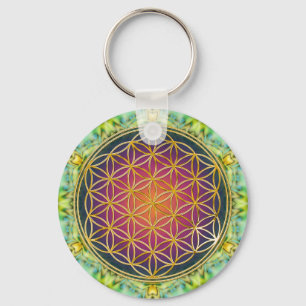 Chaveiro Flor Da Vida - Ouro - Frente 2