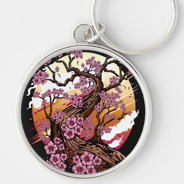 Chaveiro Flor de Cereja Selvagem (Frente)