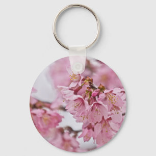 Chaveiro Flor de Cerejeira Sakura Rosa Pálido