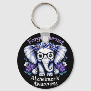 Chaveiro Flor de Elefante de Conscientização do Alzheimer N